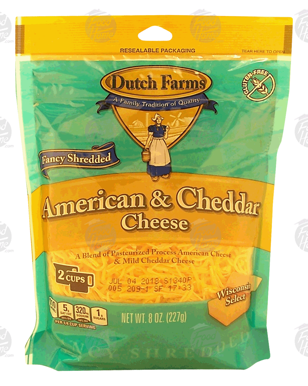 Dutch Farms  american & cheddar cheese, fancy shredded Full-Size Picture